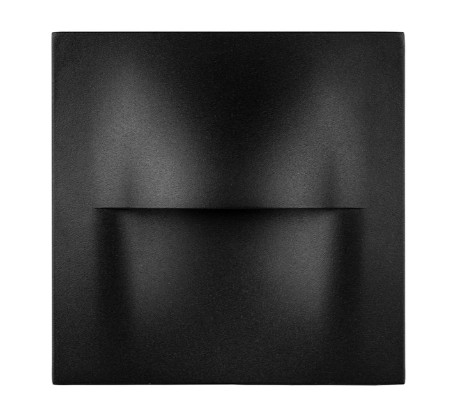 Lisca Aluminium Black Square LED Step or Wall Light IP65